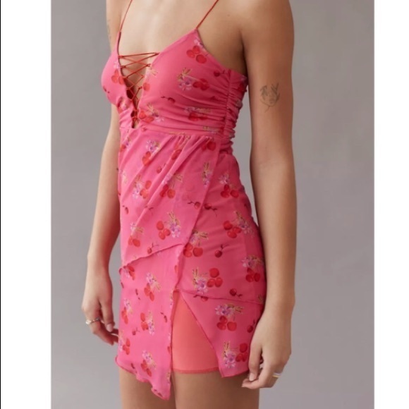 LAST CHANCE Urban Outfitters Bright Side Lace Up Mini DressNWT - Picture 5 of 13